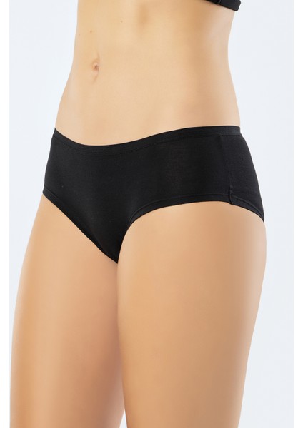 918 Kadın 2'li Paket Likralı Pamuklu Hipster Külot-Siyah&gri modelleri