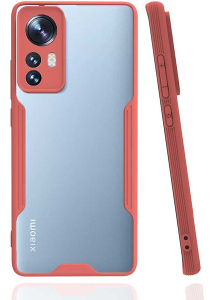 Case 4U Xiaomi Mi 12 Kamera Korumalı Ultra Ince Buzlu Mat Renkli Parfe Silikon Kapak Pembe