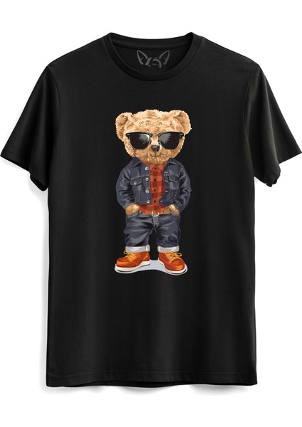 Denim Master Tedy Bear Siyah Tshirt
