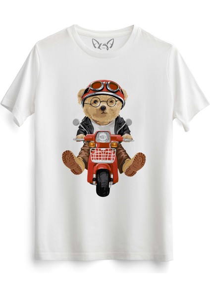 Ride On Tedy Bear Beyaz Tshirt
