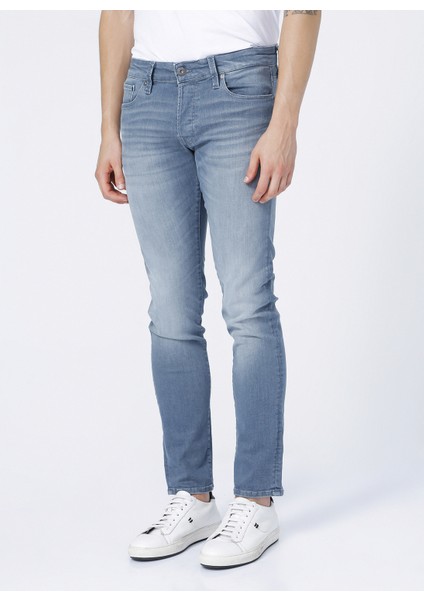 Jack & Jones Skinny Fit Açık Mavi Erkek Denim Pantolon