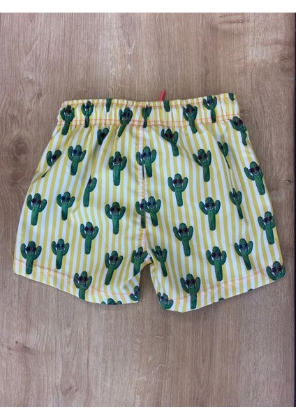 Sevimli Kaktüs Desenli Hemen Kuruyan Erkek Çocuk Bebek Şort Mayo , Çocuk Deniz Şortu fiyatları