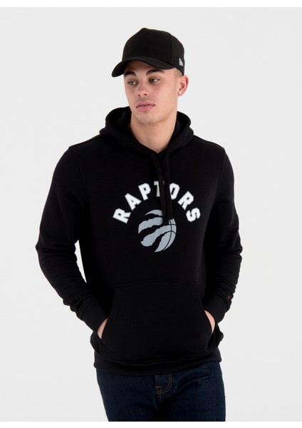 Kapüşonlu Normal Kalıp Düz Siyah Erkek Sweatshirt - Team Logo Po Hoody Torrap Blk