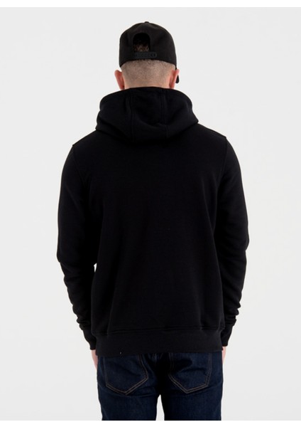 Kapüşonlu Normal Kalıp Düz Siyah Erkek Sweatshirt - Team Logo Po Hoody Torrap Blk