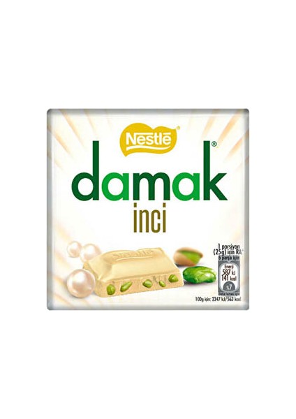 Nestlé Damak Inci Antep Fıstıklı Beyaz Çikolata (63 G) Fiyatı