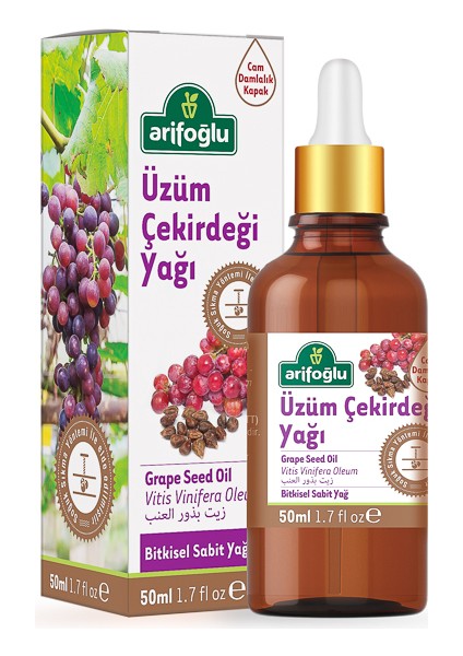 Üzüm Çekirdeği Yağı Bitkisel Sabit Yağ 50 ml Unisex Kullanım İçin