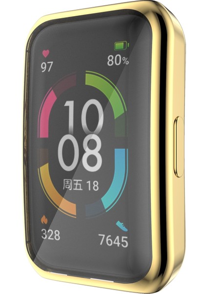 For Huawei Band 6 / 6 Pro / Honor Band 6 Full Coverage Tpu Electroplating Protective Case Cover (Gold) (Yurt Dışından) fırsatları