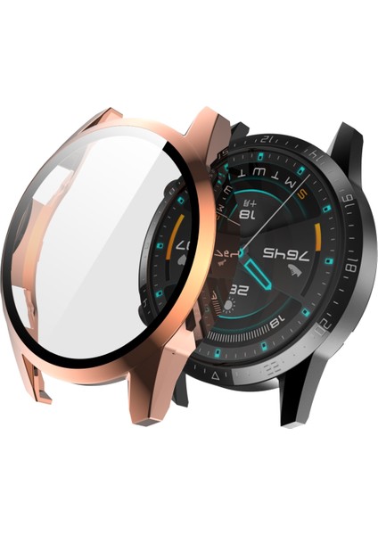 For Huawei Watch Gt2 46mm 2 In 1 Tempered Glass Screen Protector + Fully Plating Pc Case (Rose Gold) (Yurt Dışından) fiyatları