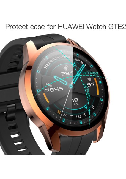 For Huawei Watch Gt2 46mm 2 In 1 Tempered Glass Screen Protector + Fully Plating Pc Case (Rose Gold) (Yurt Dışından) fırsatları