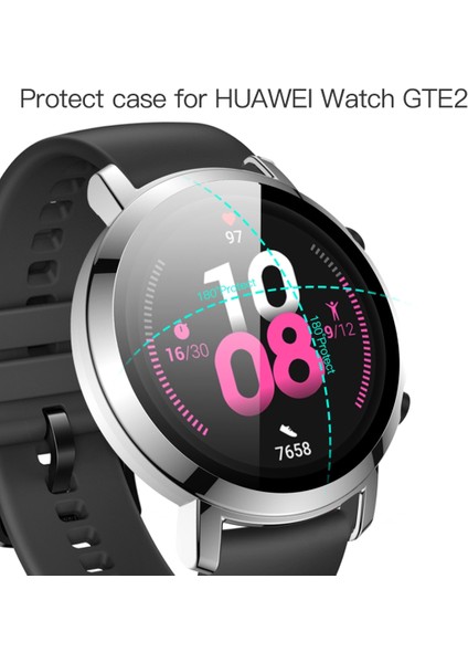 For Huawei Watch Gt2 42mm 2 In 1 Tempered Glass Screen Protector + Fully Plating Pc Case (Silver) (Yurt Dışından) fırsatları