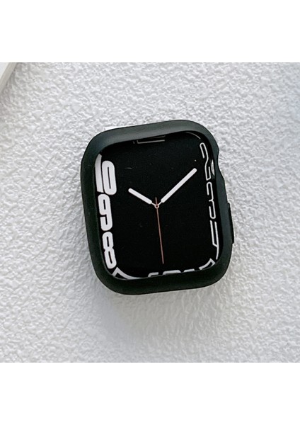 Tpu Şeker Renkli İzle Kılıf Apple Watch Uyumlu Series 7 41mm (Koyu Yeşil) (Yurt Dışından)