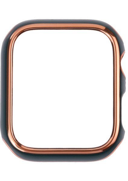 Çift Renkli Galvanik Pc Koruyucu İzle Kılıf Apple Watch Uyumlu Serisi 3 & 2 & 1 38mm (Gül Altın Kenar + Yeşil Arka Plan) (Yurt Dışından)