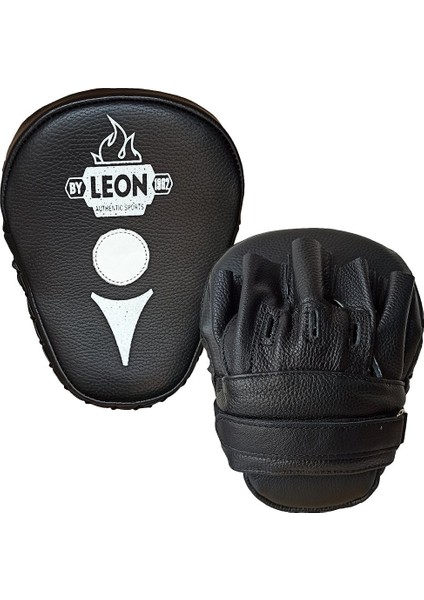 Leon Ultimate Hakiki Deri Boks ve Kick Boks El Lapası Ellik Siyah
