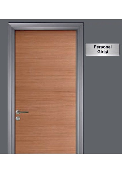 Gümüş Renk 10 x 20 cm Personel Girişi Yazılı Metal Yönlendirme Levhası fiyatları