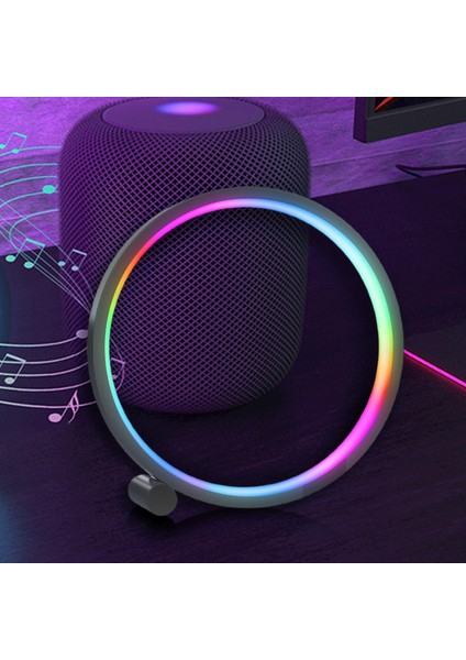 LED Rgb Pikap Ritim Müzik Notu Nightlight Uzaktan Kumanda Uygulama Kontrolü 10 Inç