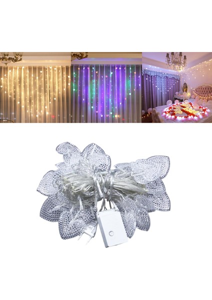 USB Dize Işıkları Lamba 124 LED 8 Modları Pencere Noel Ağacı Dekor Düğün Sıcak Beyaz