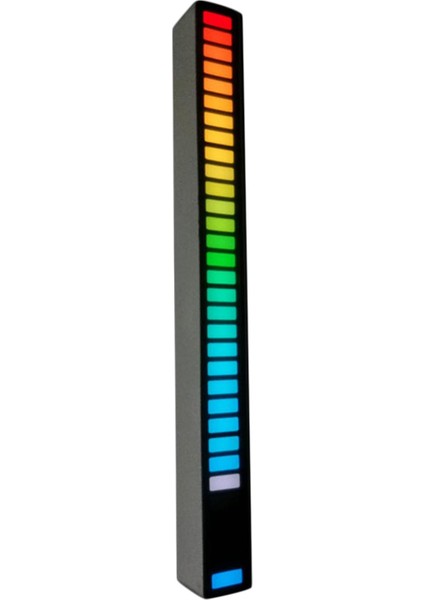 Sesli Aktif Pikap Ritim Müzik Şerit Işık Rgb Tüp Peri LED Işıkları Siyah