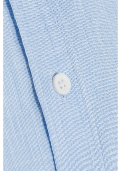 Erkek Mavi Slim Fit %100 Pamuk Gömlek modelleri