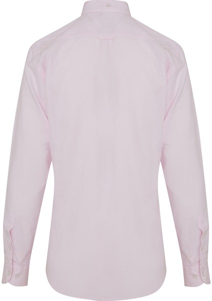 Erkek Pembe Slim Fit %100 Pamuk Gömlek fiyatları