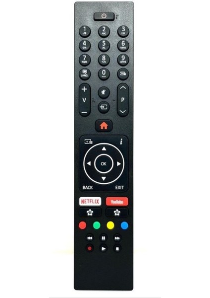 Vestel 4K Smart 55UD8450 55'' LCD LED Tv Kumanda (RC43135 Black Nobrand V2) Yazısız
