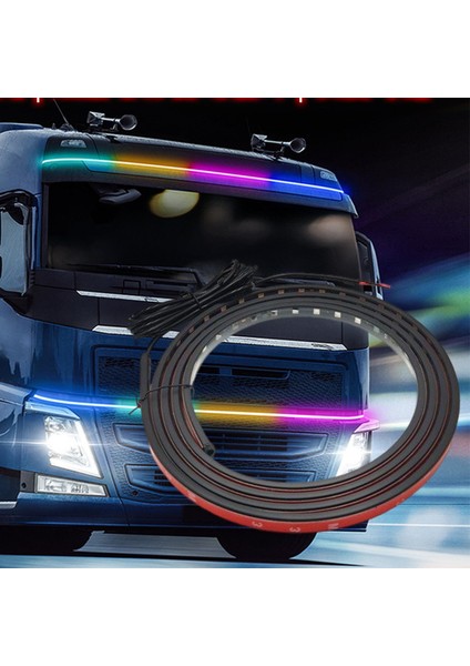 LED Şerit Işıkları 24V Uyarı Sürüş Işıkları Araba Kamyonu Için Park Lambası 2.4m