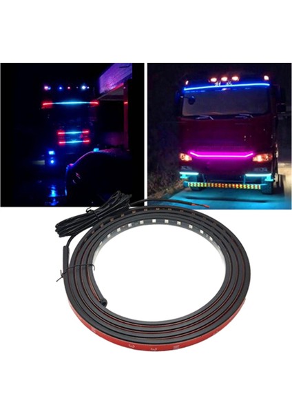 LED Şerit Işıkları 24V Uyarı Sürüş Işıkları Araba Kamyonu Için Park Lambası 2.4m