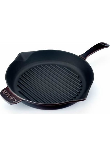 Demir Döküm Majolika Mor 28 cm Yuvarlak Izgara Tava LVYGT28PRP