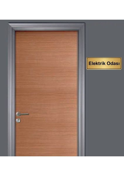 Altın Renk 10 x 20 cm Elektrik Odası Metal Yazılı Yönlendirme Levhası fiyatları