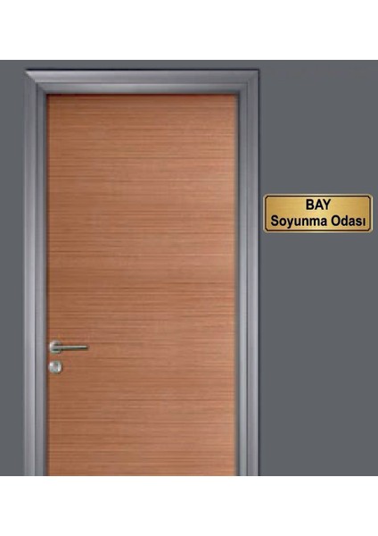 Altın Renk 10 x 20 cm Bay Soyunma Odası Yazılı Metal Yönlendirme Levhası fiyatları