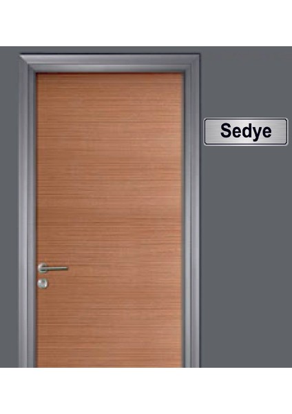 Gümüş Renk 10 x 20 cm Sedye Yazılı Yönlendirme Levhası