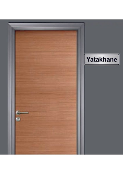 Gümüş Renk 10 x 20 cm Yatakhane Yazılı Metal Yönlendirme Levhası fiyatları