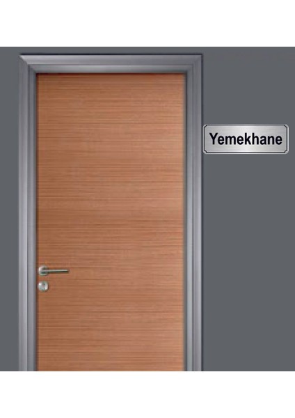 Gümüş Renk 10 x 20 cm Yemekhane Yazılı Metal Yönlendirme Levhası fiyatları