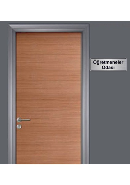 Gümüş Renk 10 x 20 cm Öğretmenler Odası Yazılı Metal Yönlendirme Levhası fiyatları