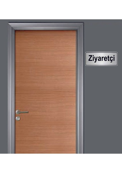 Gümüş Renk 10 x 20 cm Ziyaretçi Yazılı Metal Yönlendirme Levhası fiyatları