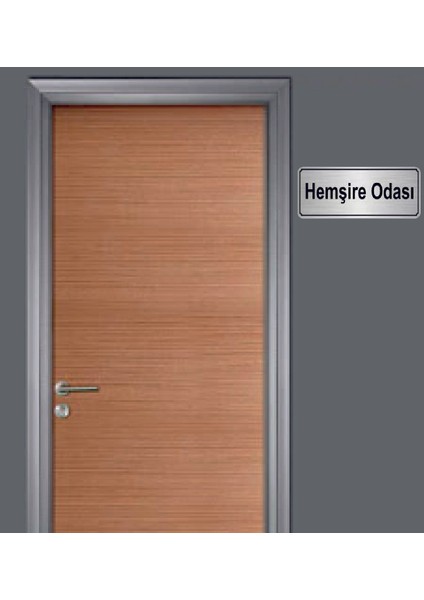Gümüş Renk 10 x 20 cm Hemşire Odası Yazılı Metal Yönlendirme Levhası fiyatları