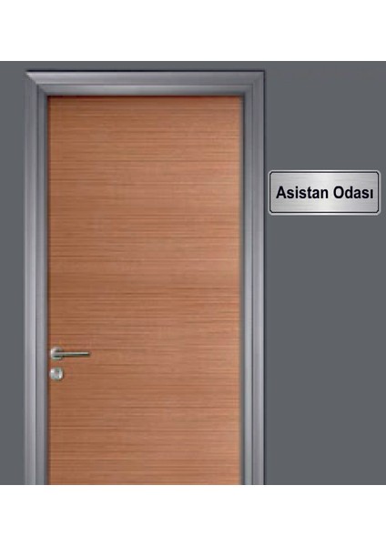 Gümüş Renk 10 x 20 cm Asistan Odası Yazılı Metal Yönlendirme Levhası fiyatları