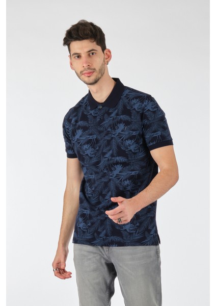 Erkek Polo Yaka Desenli Kısa Kol T-Shirt - Günlük Kombinleriniz İçin