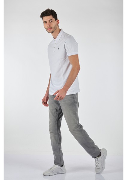 Minimalist Polo Yaka Kısa Kol Erkek T-Shirt - Regular Fit fırsatları