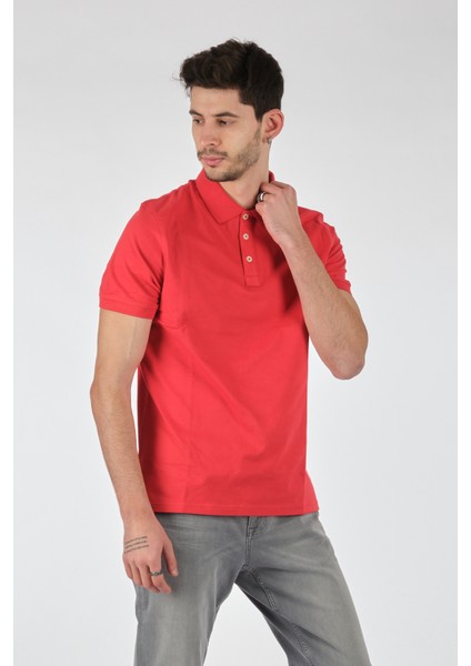 Minimalist Polo Yaka Kısa Kol Erkek T-Shirt - Regular Fit fırsatları