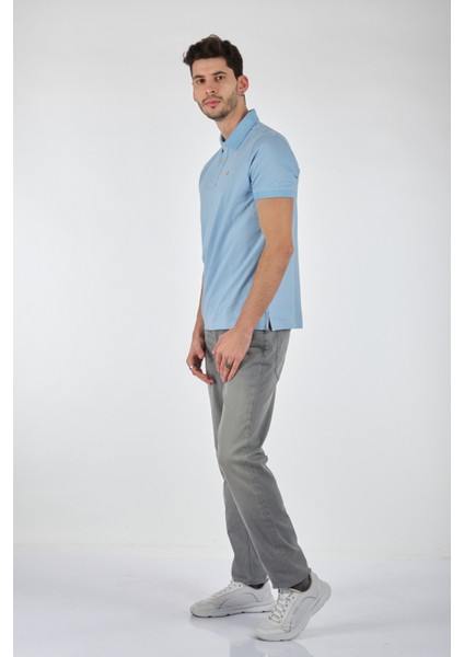 Minimalist Polo Yaka Kısa Kol Erkek T-Shirt - Regular Fit fiyatları