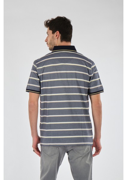 Çizgili Polo Yaka Erkek T-Shirt - Minimalist Stil modelleri