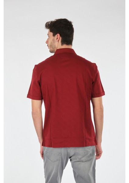 Polo Yaka Kısa Kollu Bordo Erkek T-Shirt MS7927