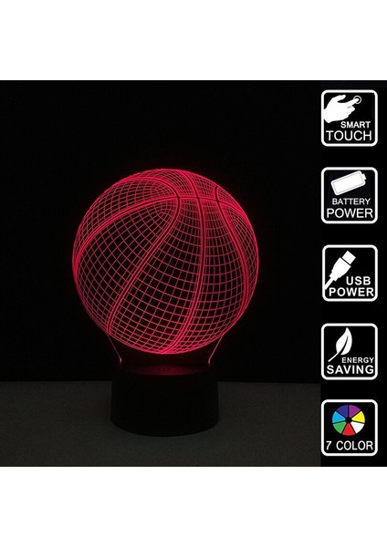 3D LED Gece Lambası (Yurt Dışından)