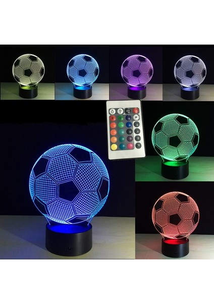 3D LED Gece Lambası (Yurt Dışından)