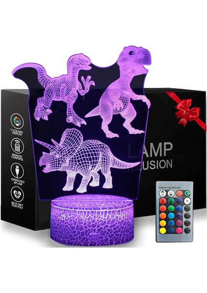3D LED Gece Lambası (Yurt Dışından)