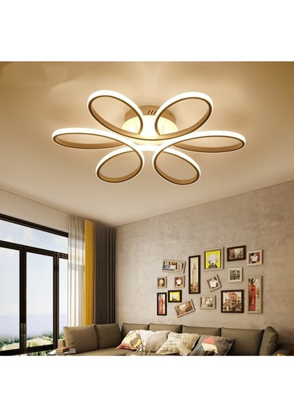 Ella Modern 6 Lı Ledli Avize 45 cm gold