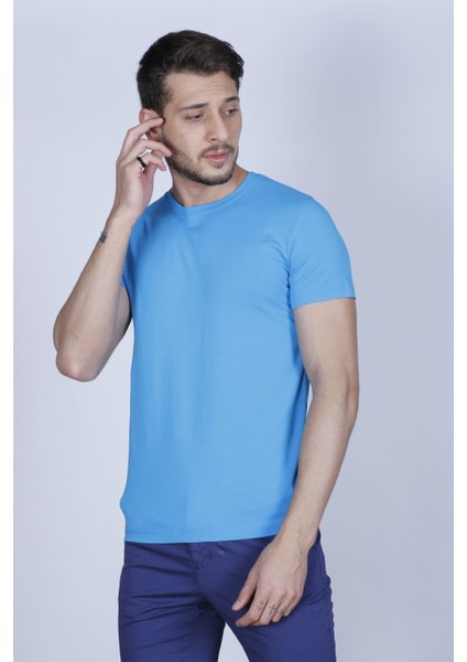 Battal Beden Bisiklet Yaka Erkek T-Shirt (Slım-Fıt Kalıbında) fiyatları