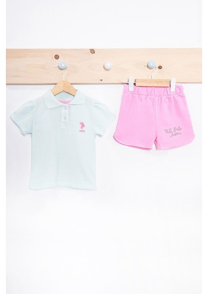 U.s. Polo Assn Kız Bebek Yakalı Kısa Kollu Takım