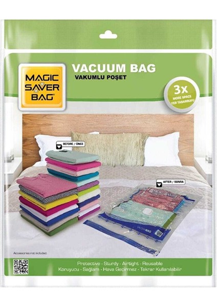 Magic Saver Bag Magic Save Vakumlu Poşet Hurç Ebat 100X130 Mega