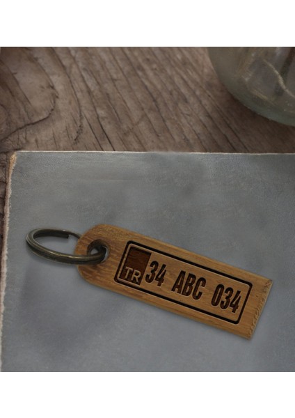 Kişiye Özel Plakalı Audi Logolu Ahşap Anahtarlık fırsatları